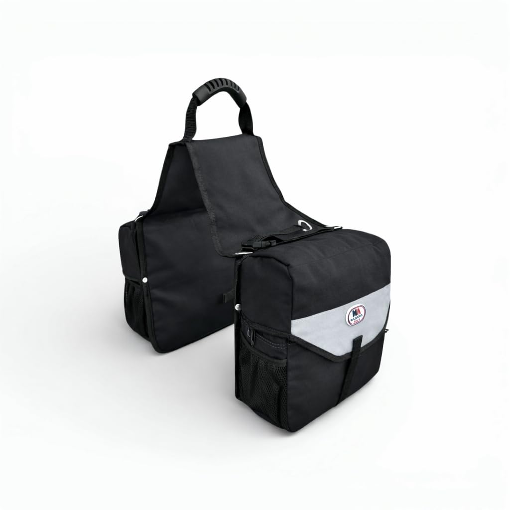 4-Piece Nylon Saddle Bag Set with Horn Bag, Cantle Bag & Pommel Bag D55821