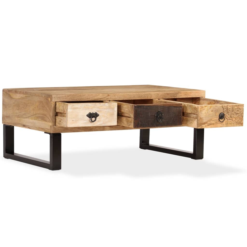 Coffee Table with Storage Open Shelves T8780