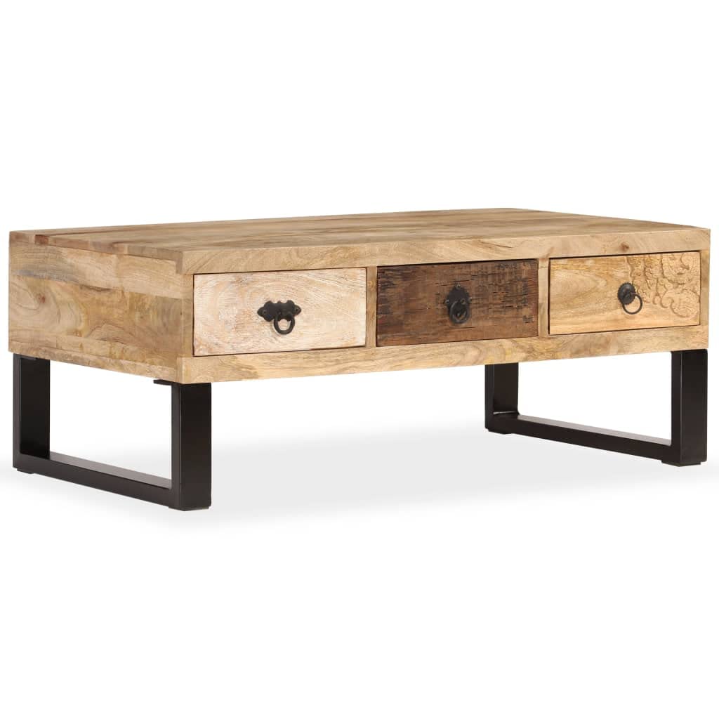 Coffee Table with Storage Open Shelves T8780