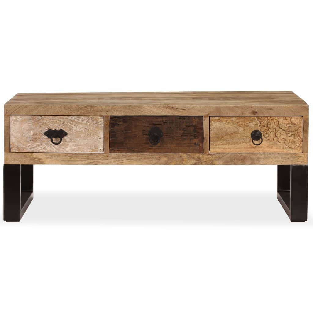 Coffee Table with Storage Open Shelves T8780