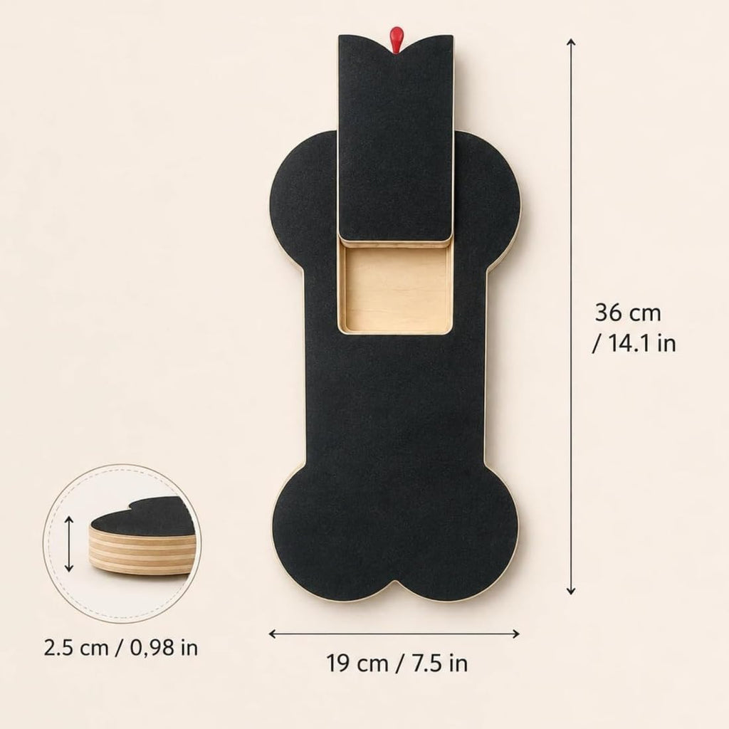Wooden Dog Nail Scratch Board with Treat Dispenser O2199