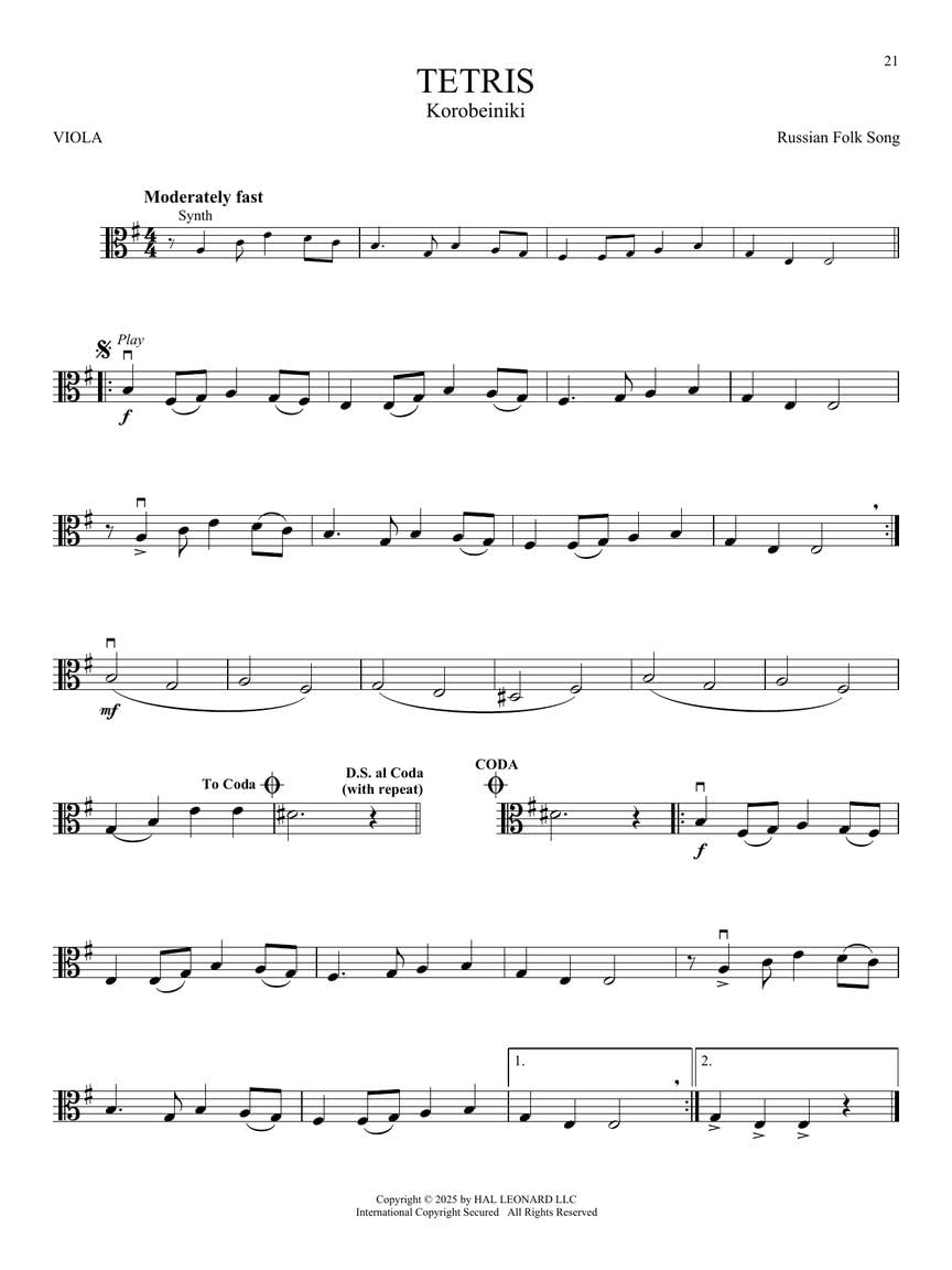 Viola Sheet Music with Online Audio J46255