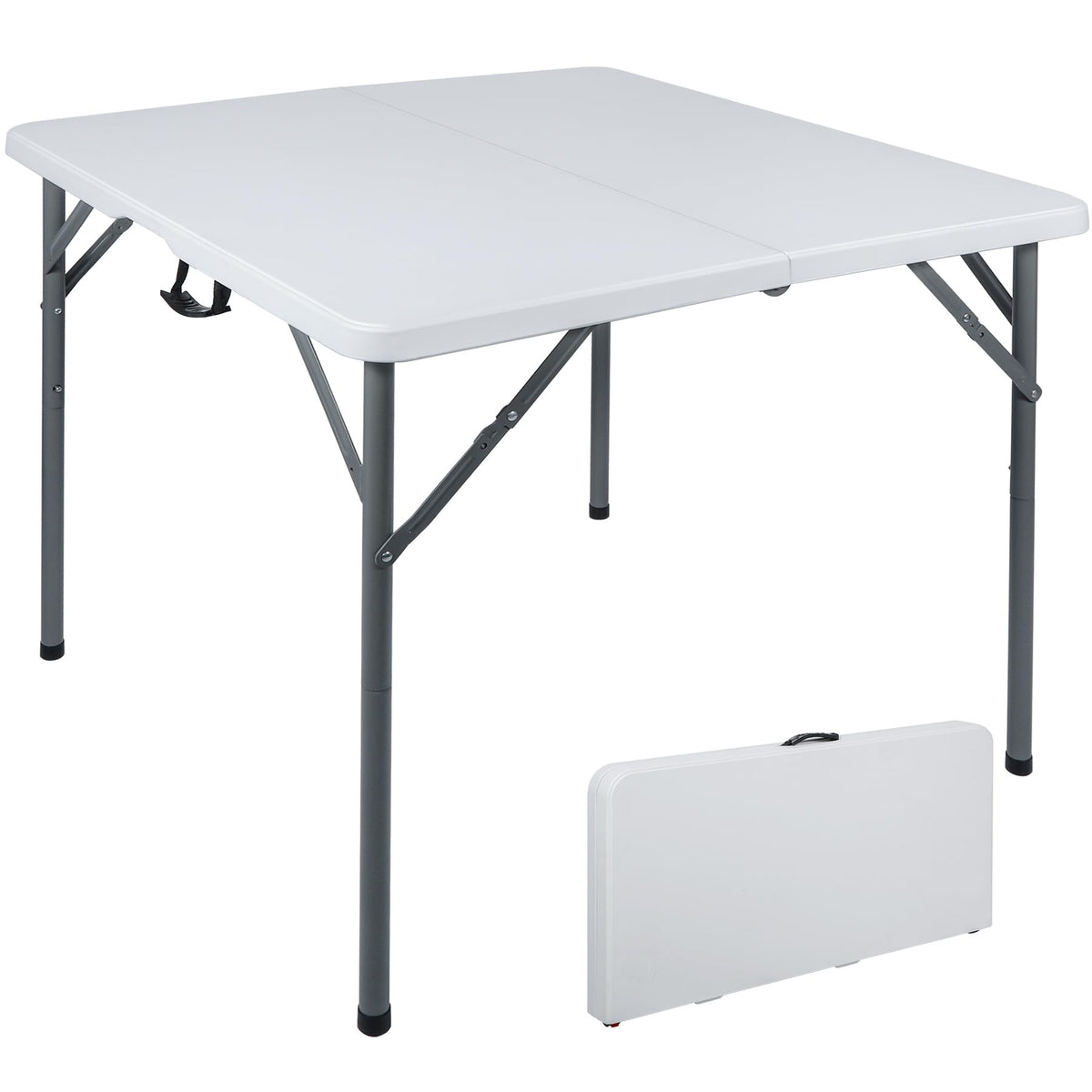 White Square Folding Card Table S3631