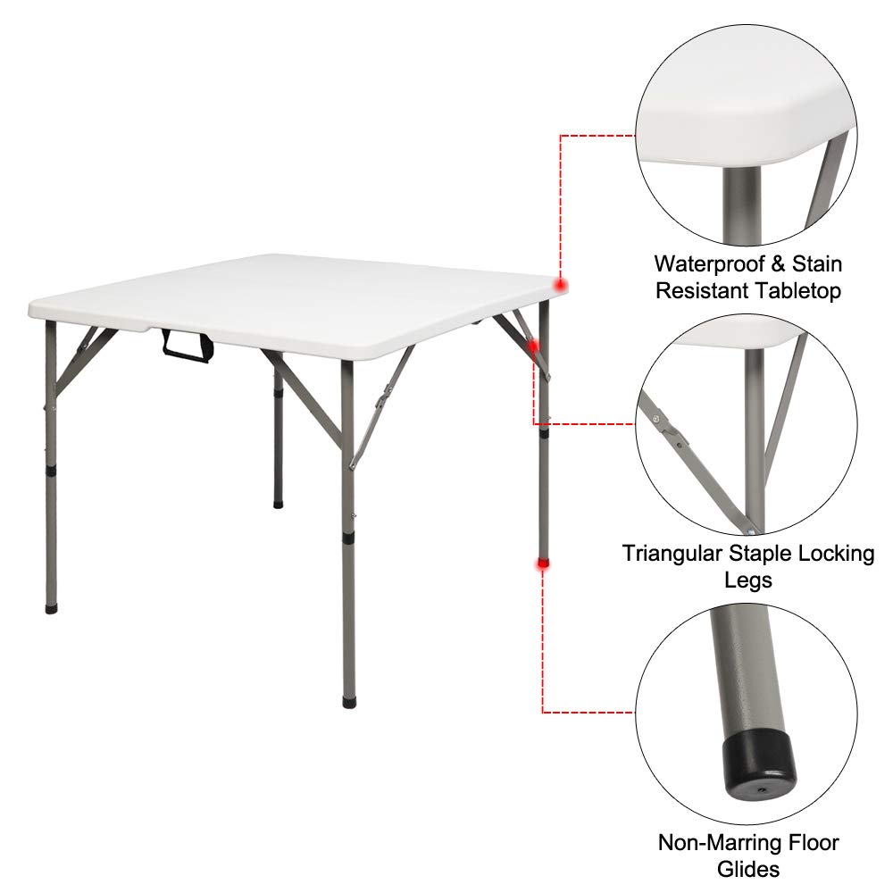 34 inch White Folding Plastic Table D8026