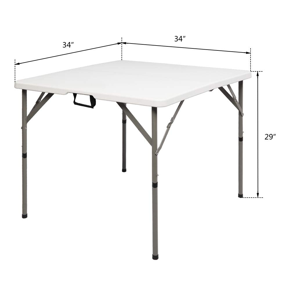 34 inch White Folding Plastic Table D8026