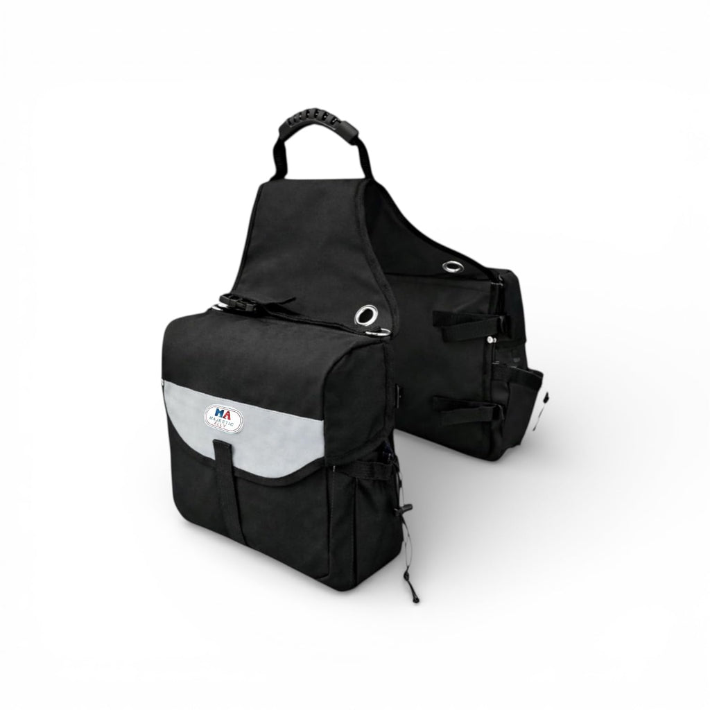 4-Piece Nylon Saddle Bag Set with Horn Bag, Cantle Bag & Pommel Bag D55821
