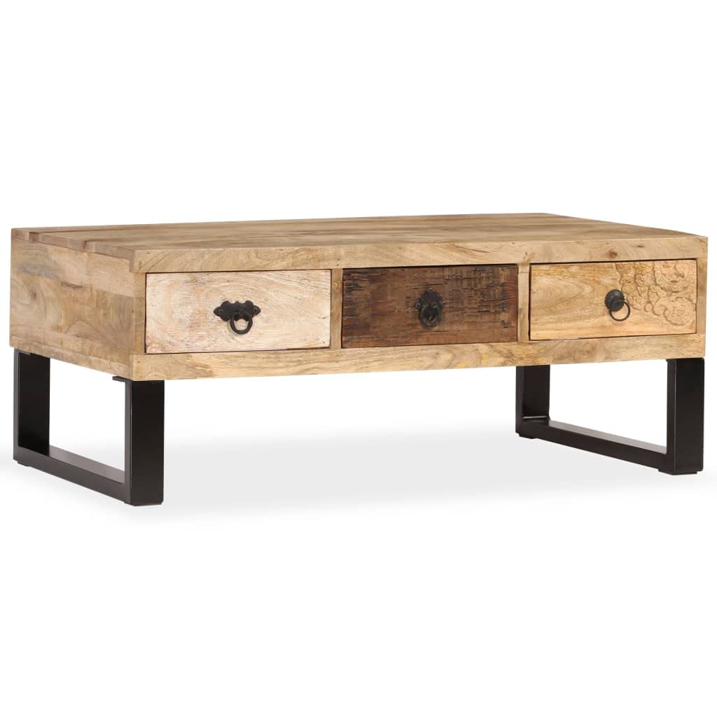 Coffee Table with Storage Open Shelves T8780