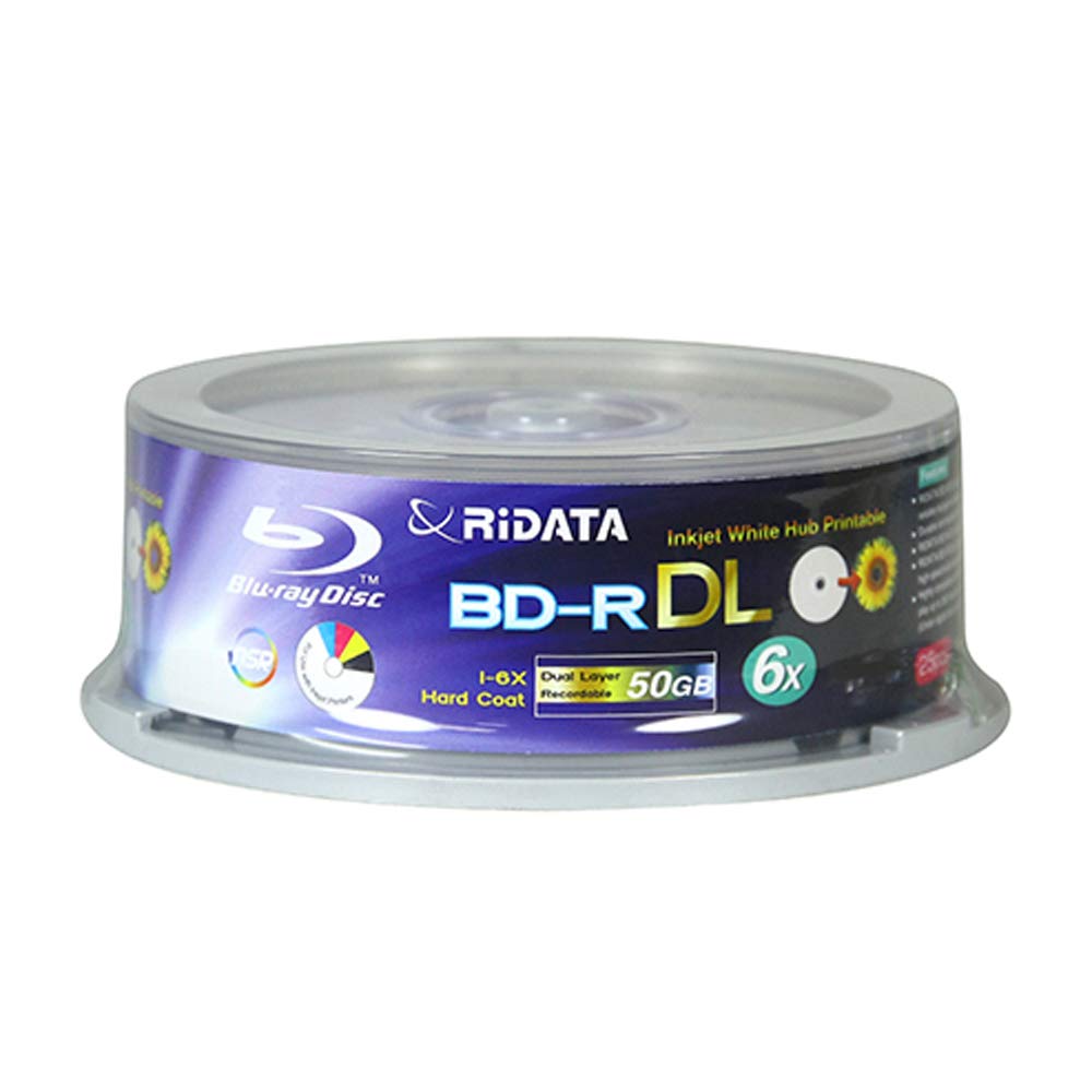 Blu Ray Disc 50gb 6x White Inkjet Printable 25 Pack C41433