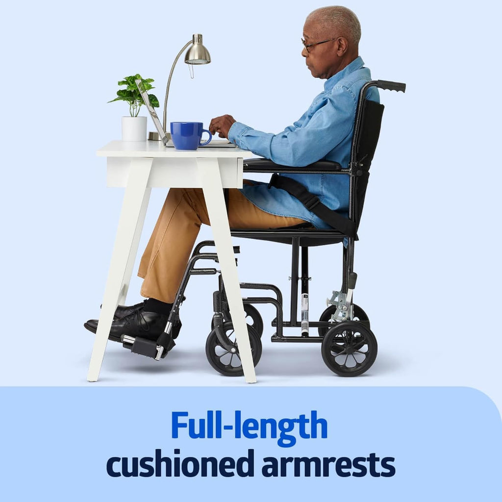 Folding Transport Wheelchair with Swing-Away Footrests X97720