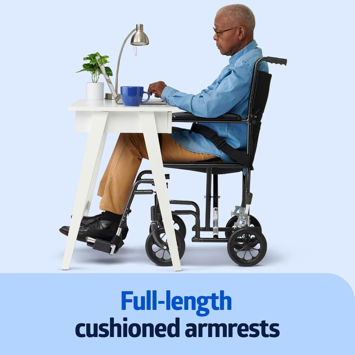Folding Transport Wheelchair with Swing-Away Footrests X97720