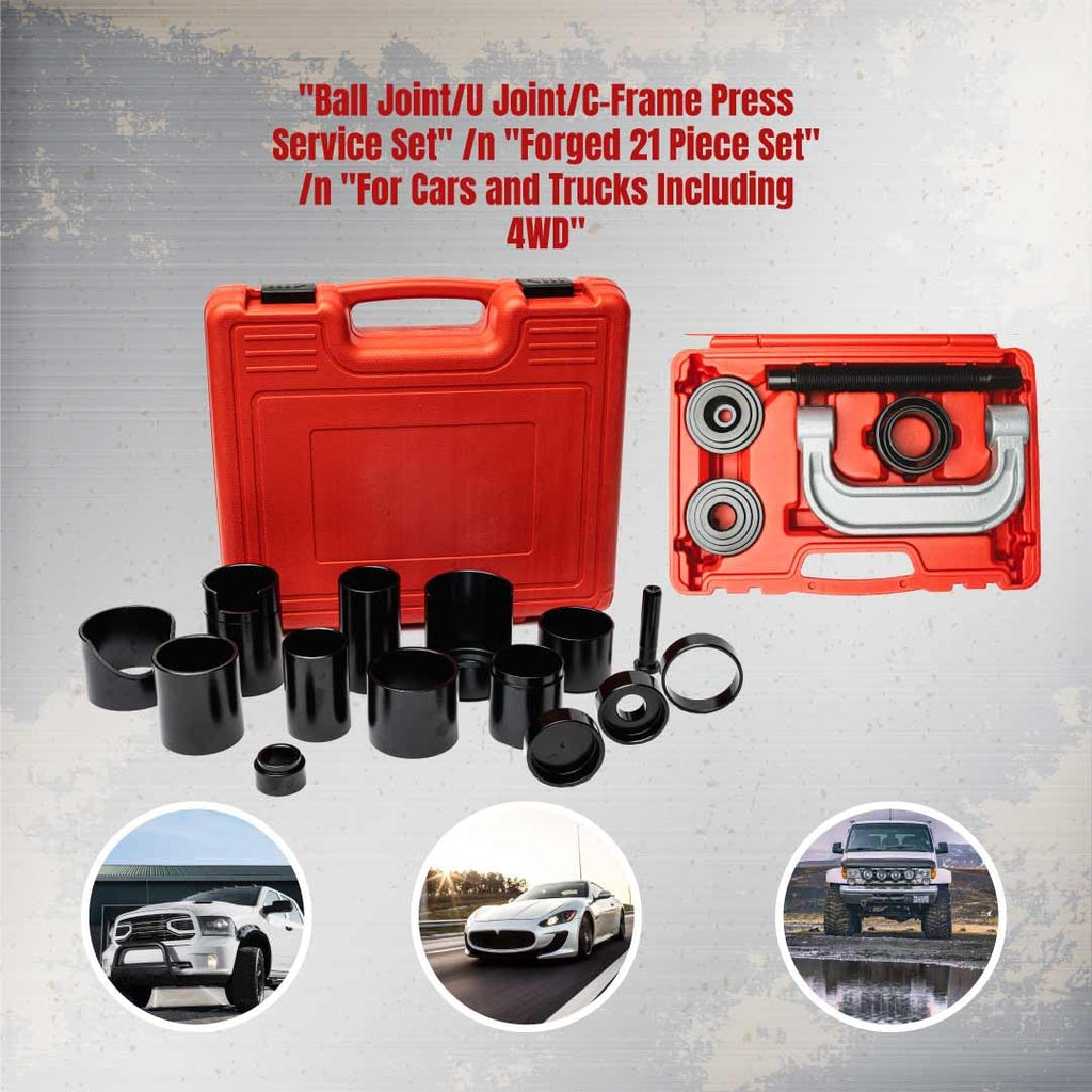 21-Piece Heavy Duty Forged Steel Ball Joint Press Kit I822384