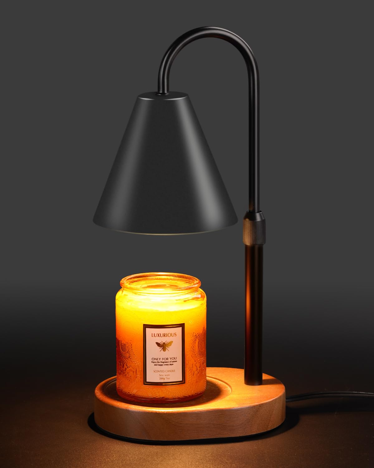 Black Dimmable Candle Warmer Lamp with Timer X878