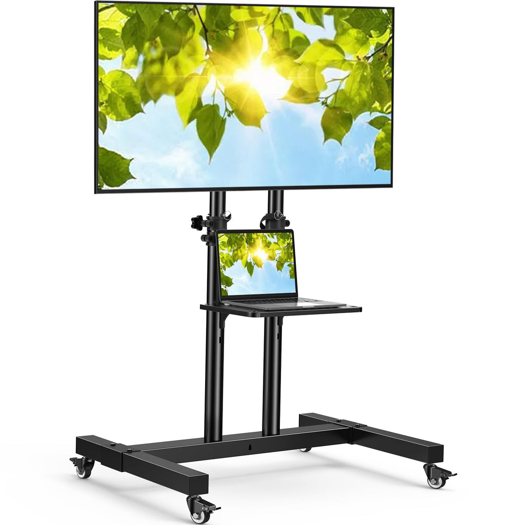 Rolling TV Stand on Wheels for 32-83 Inch Screens up to 110lbs N570206
