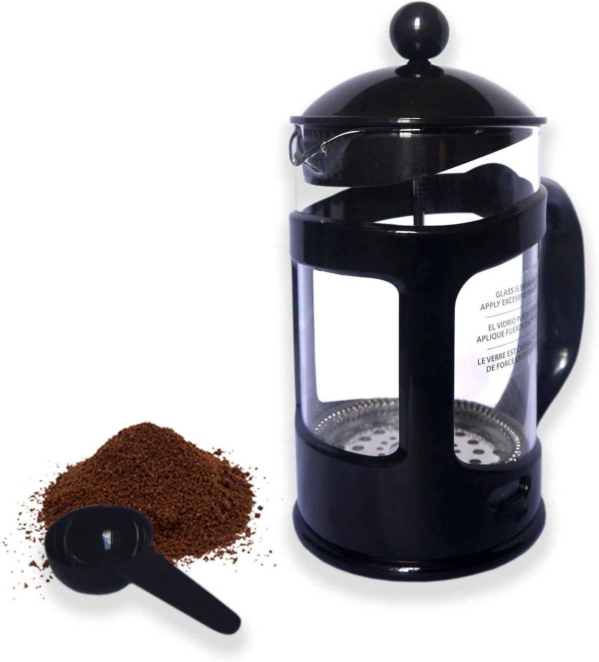 28 Ounce Glass French Press Coffee Maker with Stainless Steel Mesh Filter S911145