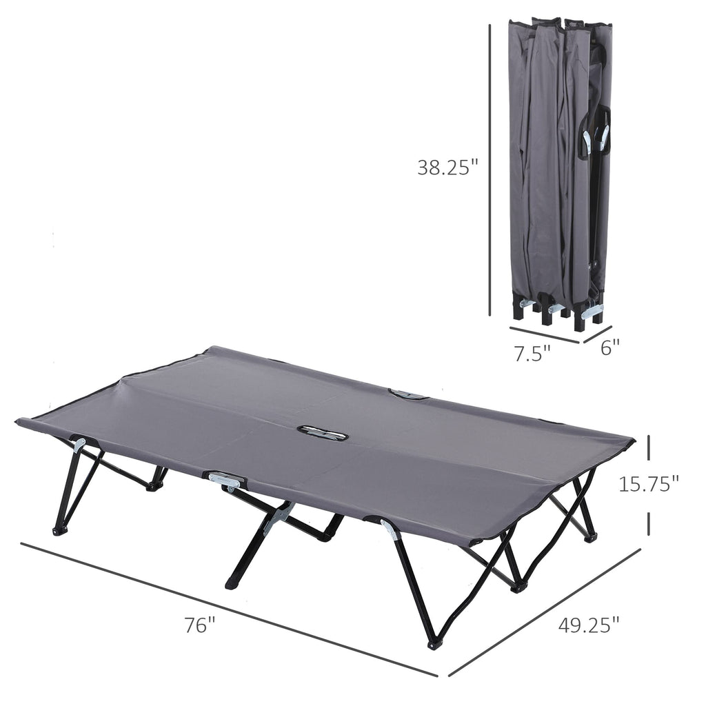 2 Person Folding Camping Cot with Carry Bag N981354
