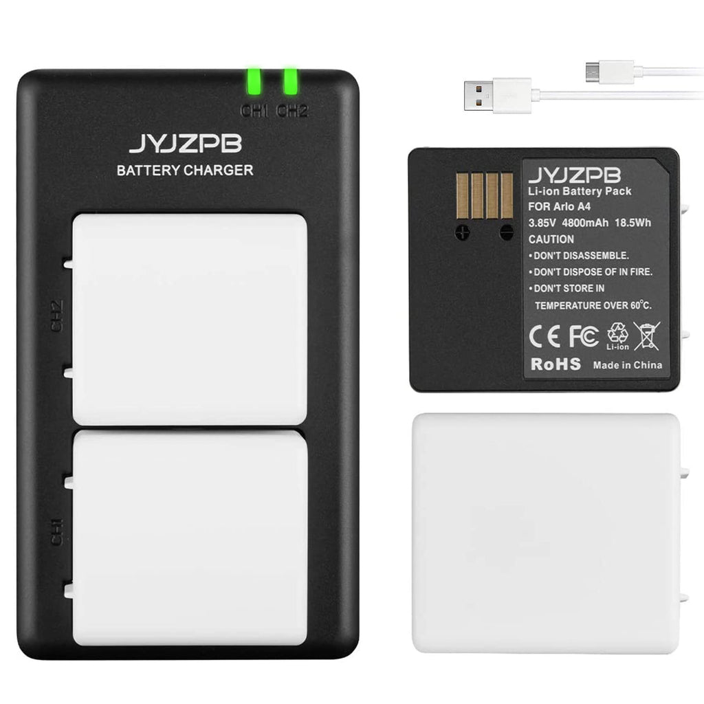 2 Pack 4800mAh Batteries with Dual Battery Charger C103