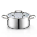 4 Quart Tri-Ply Clad Stainless Steel Stock Pot with Lid G694