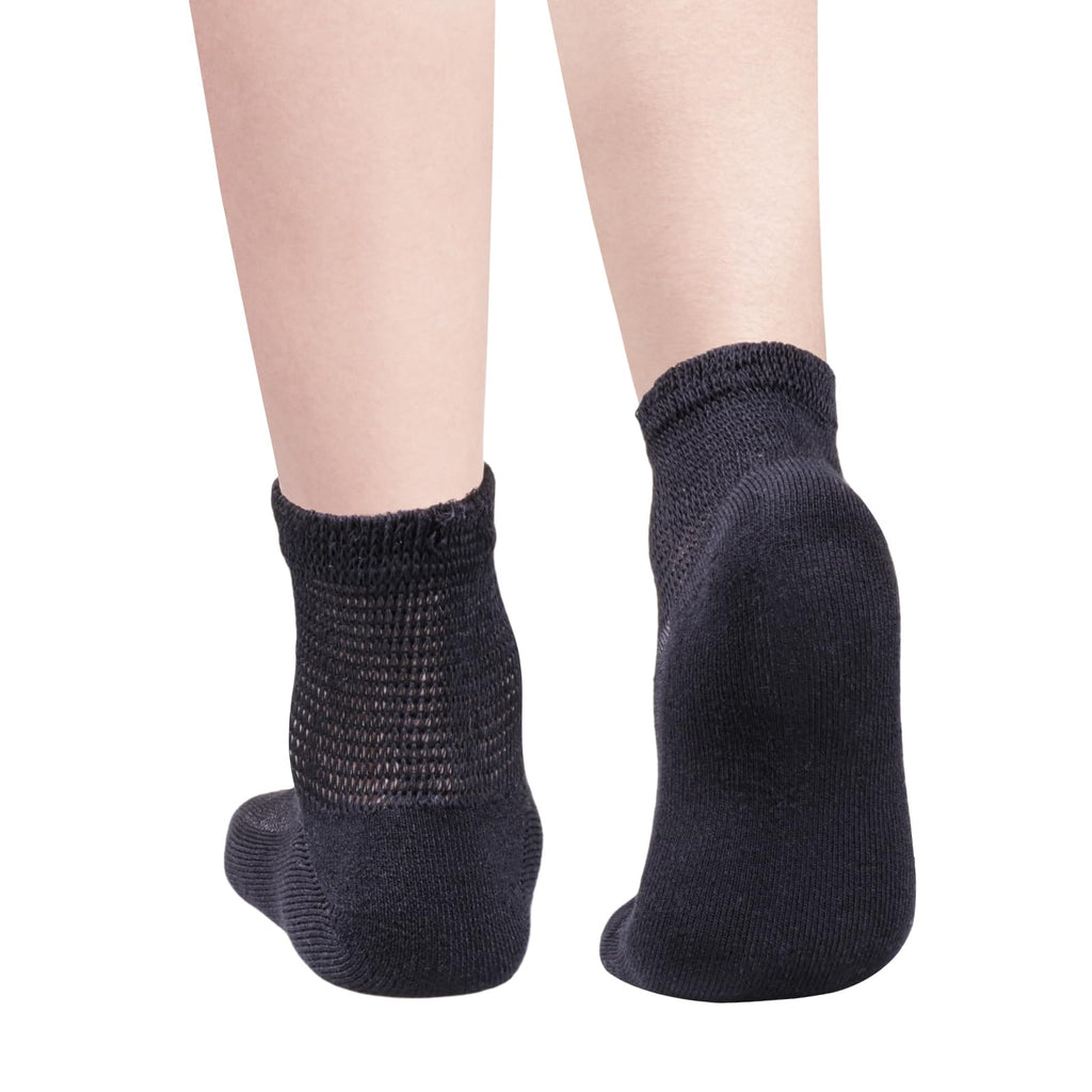 Bamboo Viscose Diabetic Socks, Black, Size 10-13, 5 Pairs G840
