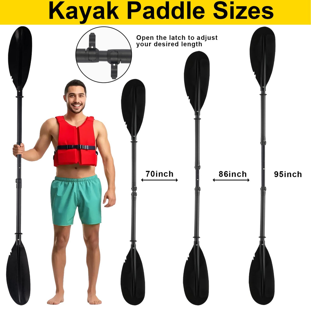 Telescoping Kayak Paddle Black 94inch X96461