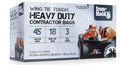 45 Gallon 18 Bags Black Heavy Duty Trash Bags T202291