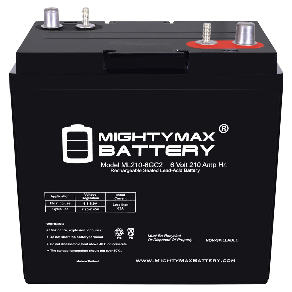 6 Volt 210 AH Rechargeable SLA AGM Battery S973681