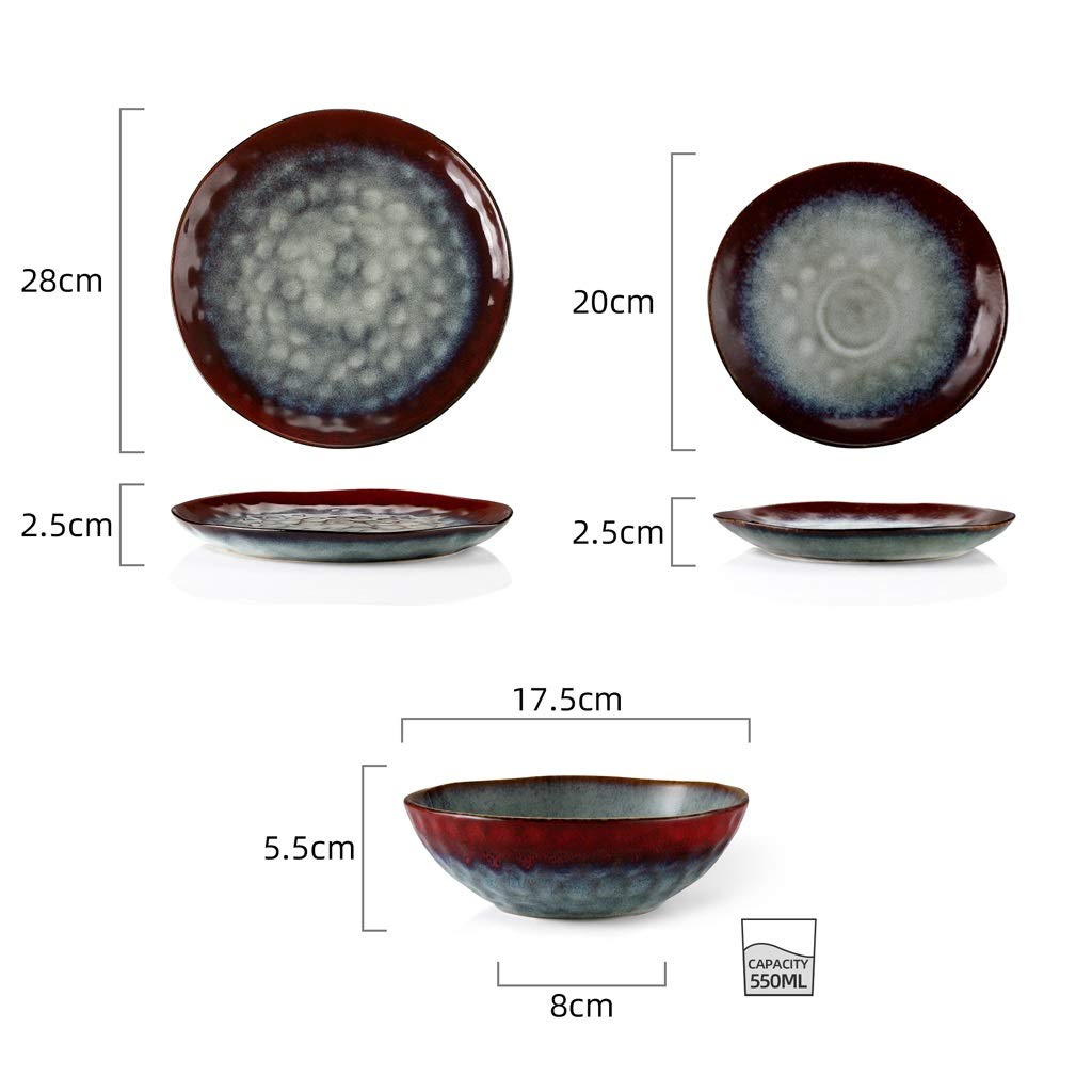 Ceramic 12-Piece Stoneware Dinner Set J313