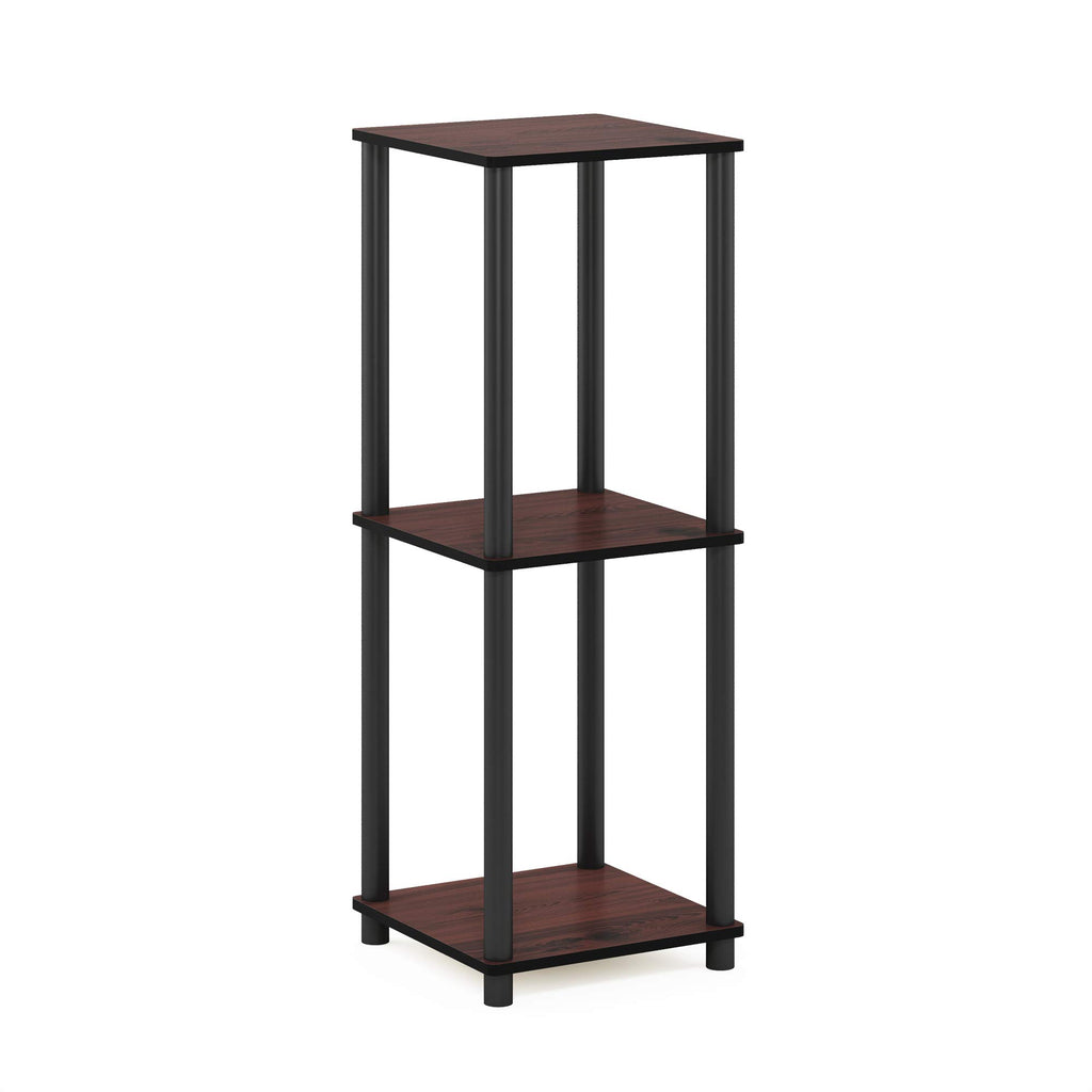 2-Tier Square Side Table Set of 2, Dark Cherry X746