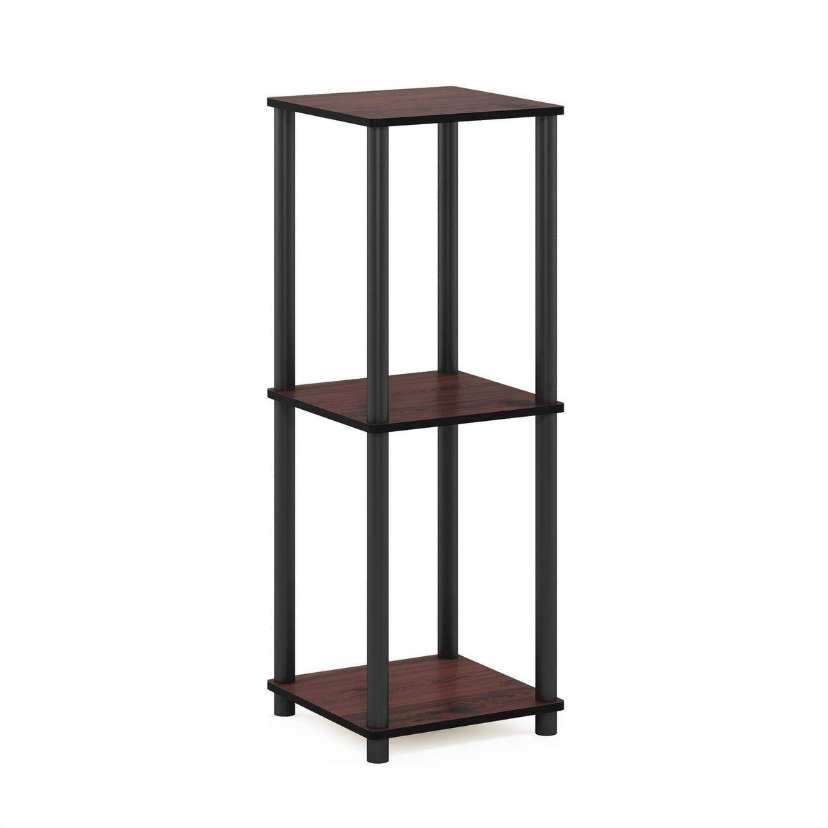 2-Tier Square Side Table Set of 2, Dark Cherry X746