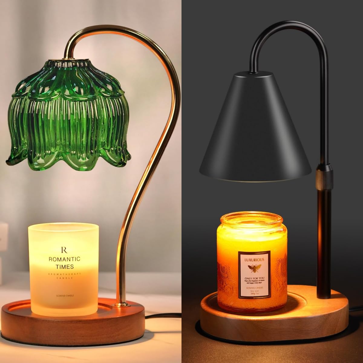 Black Dimmable Candle Warmer Lamp with Timer X878