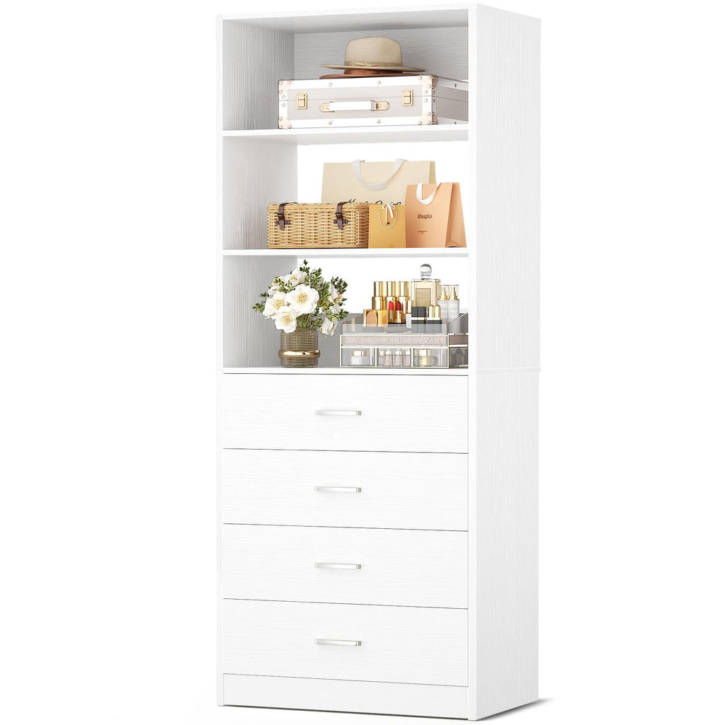 Wood Closet Organizer with 4 Drawers B702