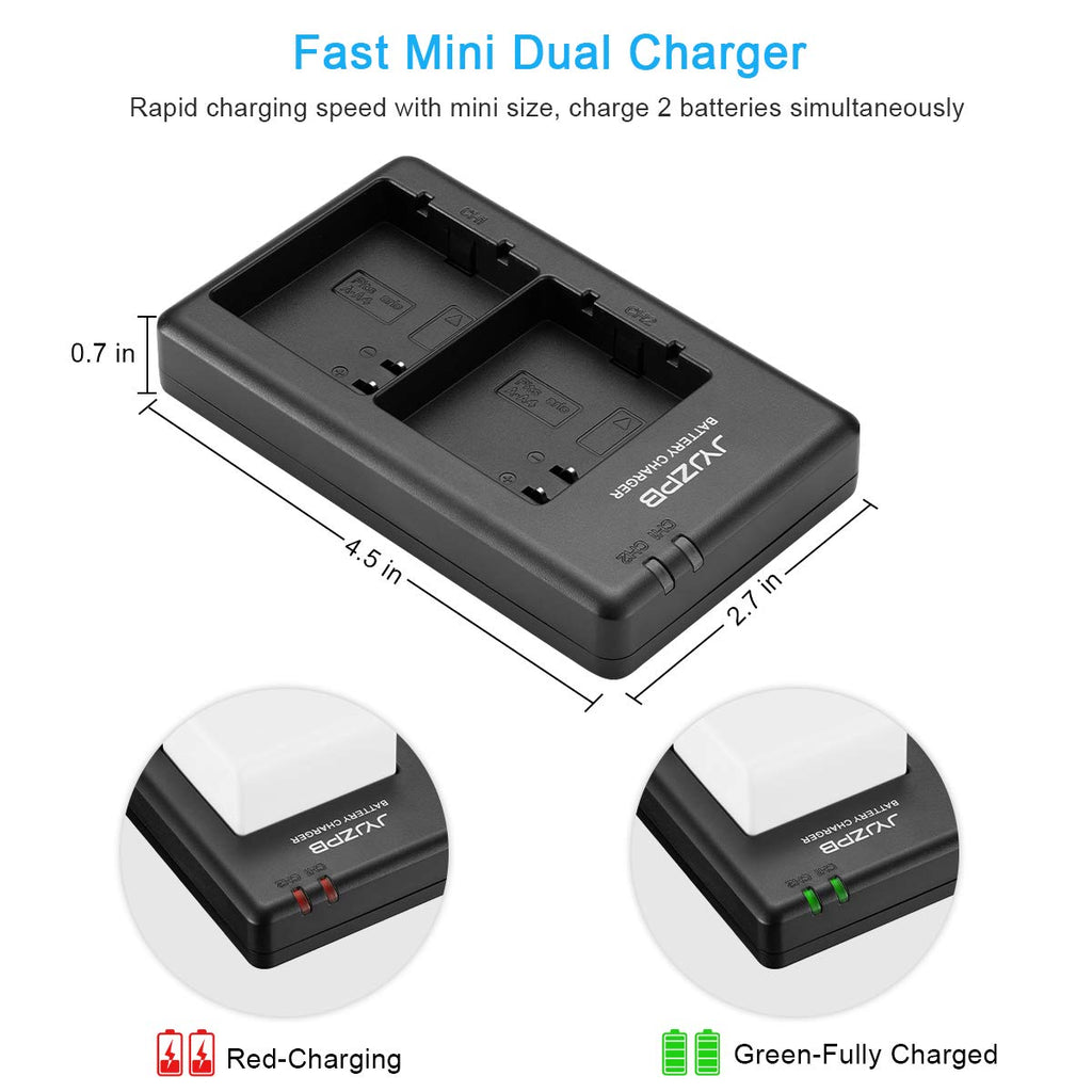 2 Pack 4800mAh Batteries with Dual Battery Charger C103