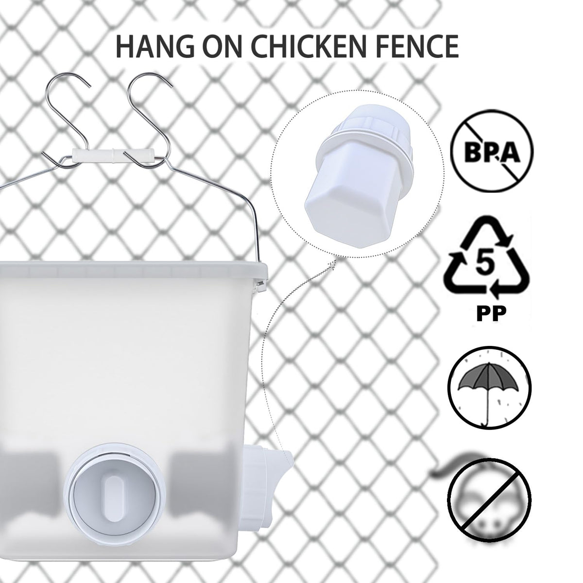 Automatic Chicken Feeder & Waterer Set Q26385