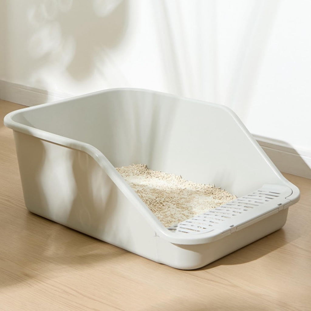 Large Cat Litter Box with High Sides and Low Entry W12554