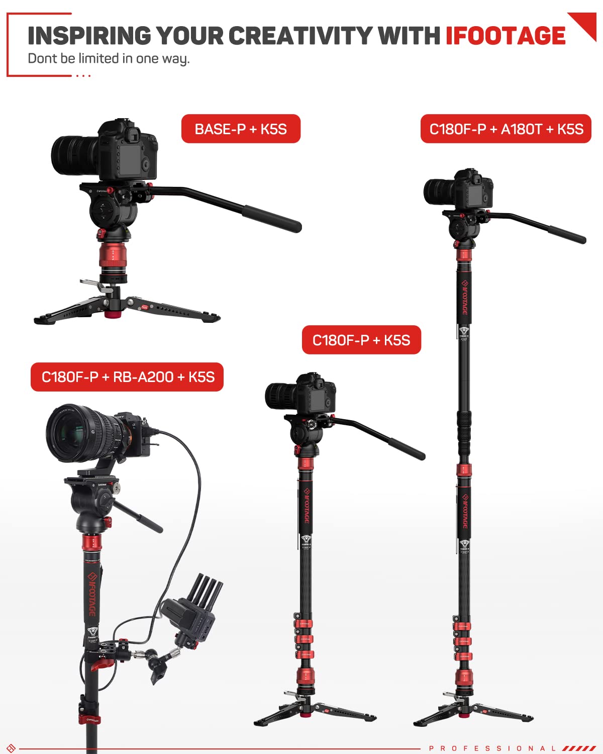 Carbon Fiber Monopod H3032