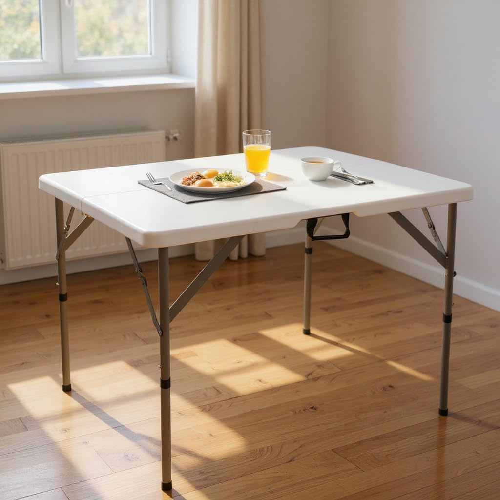 34 inch White Folding Plastic Table D8026