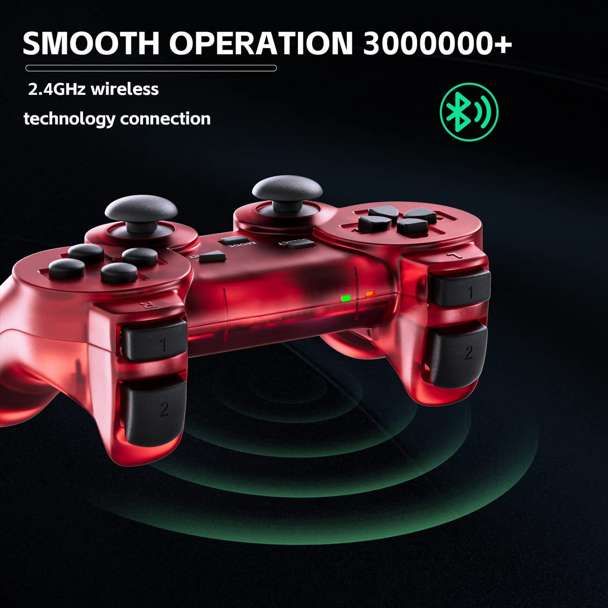 Wireless Controller Double Vibration ClearBlue and ClearGreen Z190954