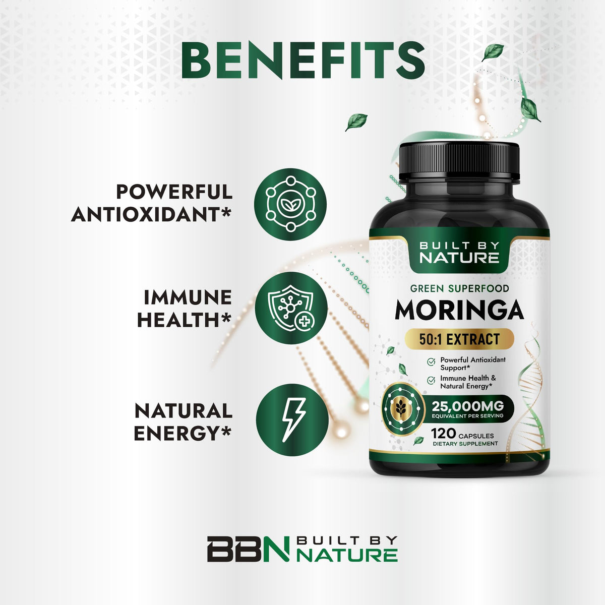 Moringa Supplement 500mg 120 Capsules A4497