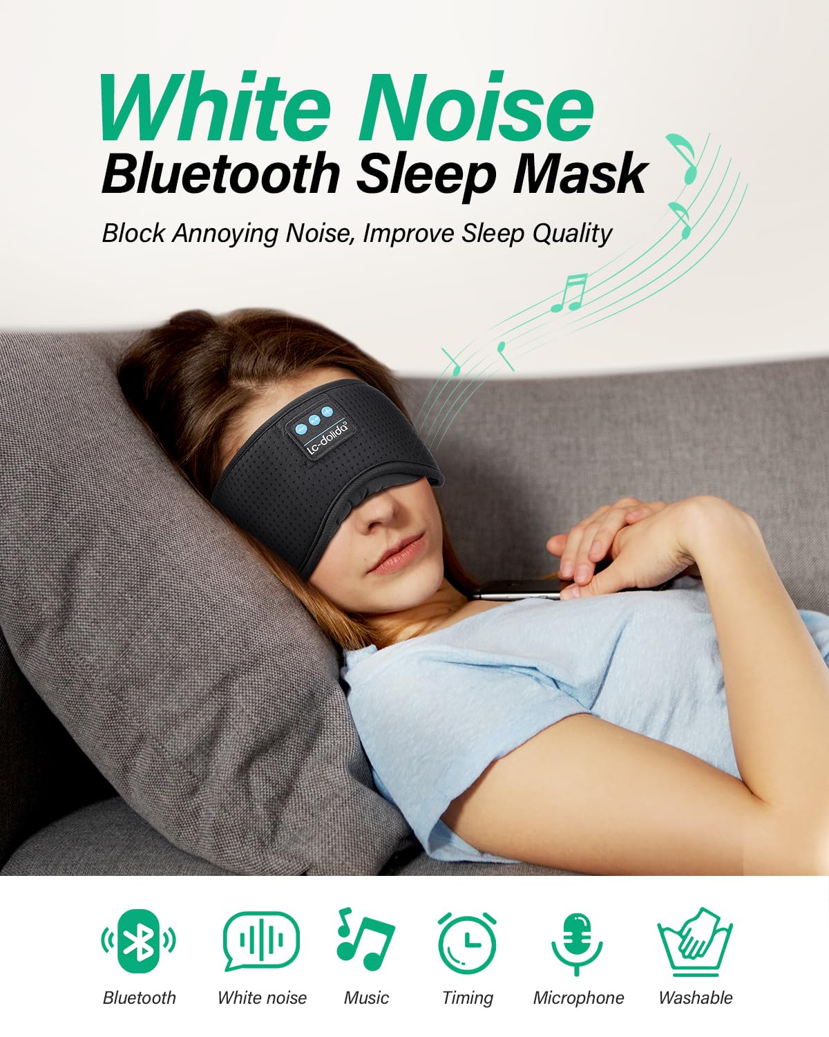 Bluetooth Sleep Mask with Headphones J456856