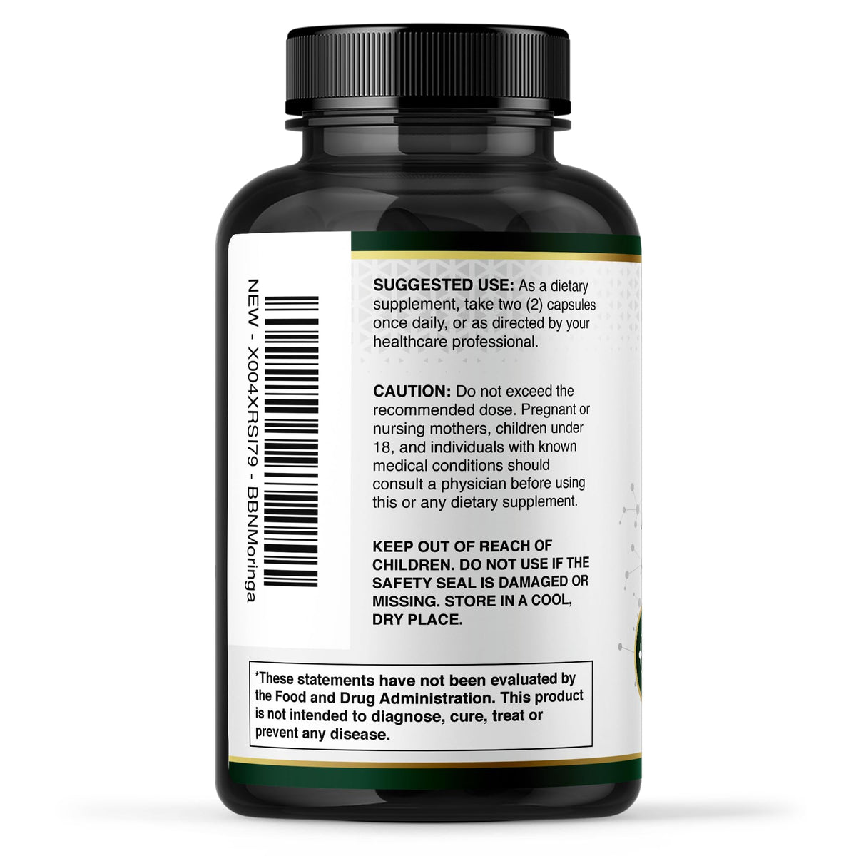 Moringa Supplement 500mg 120 Capsules A4497