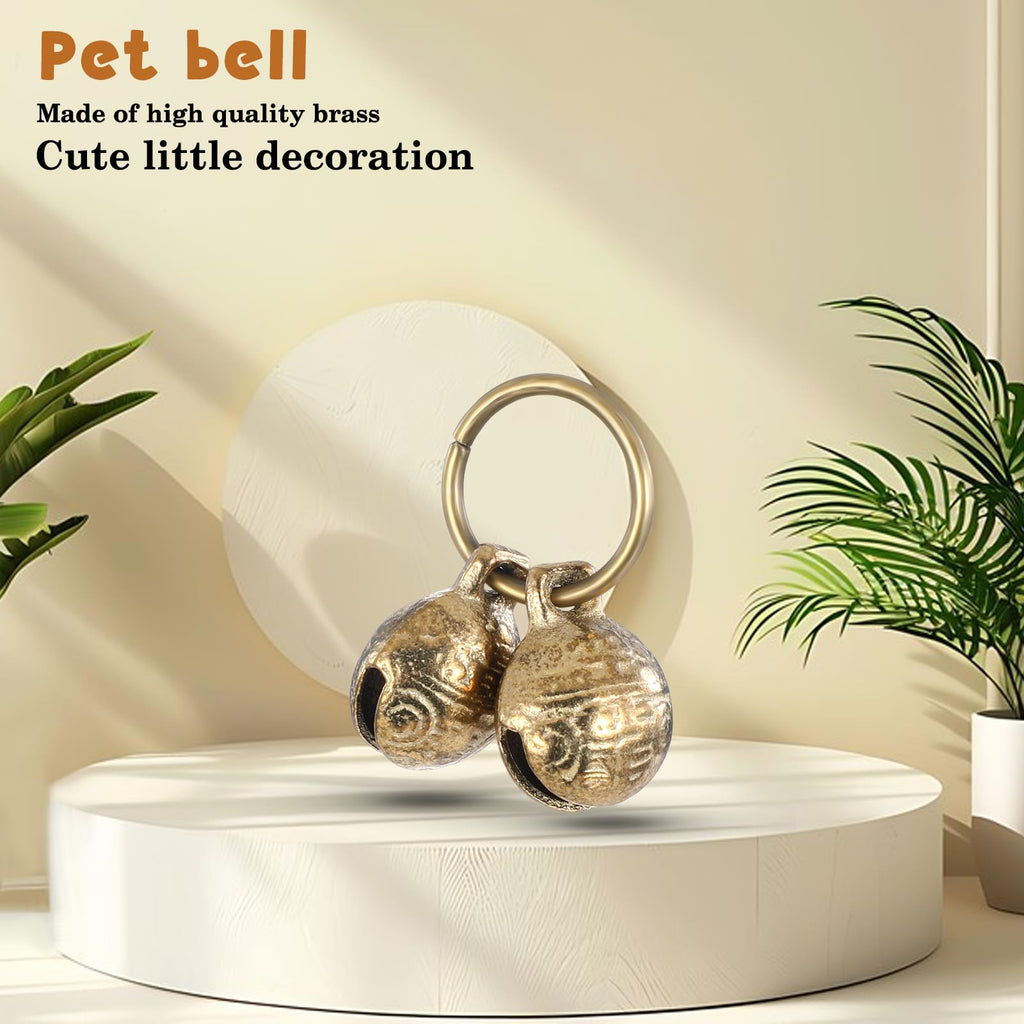 Copper Brass Dog Collar Bells 4 PCS V398560