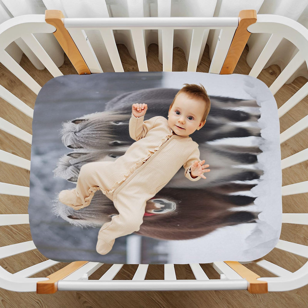 Soft Microfiber Fitted Crib Sheets for Standard Size Baby Mattress U55006