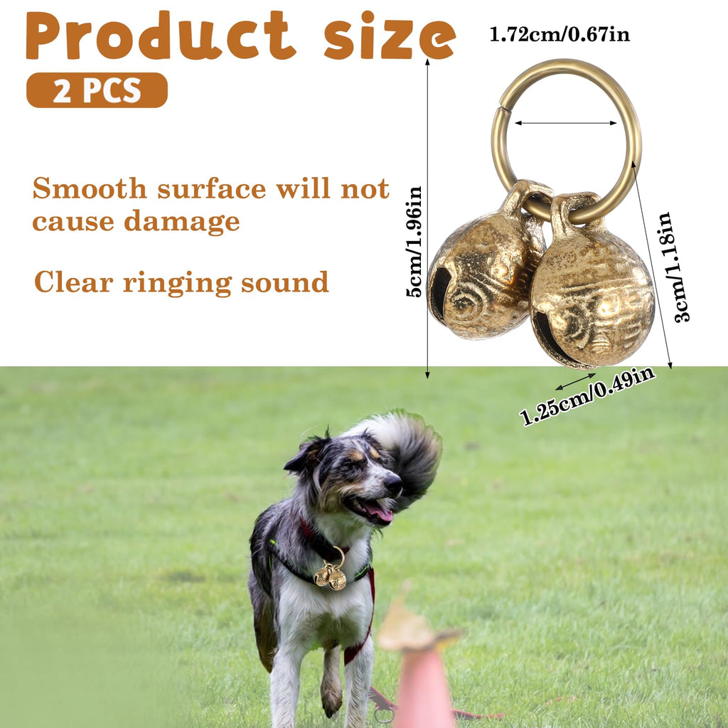Copper Brass Dog Collar Bells 4 PCS V398560