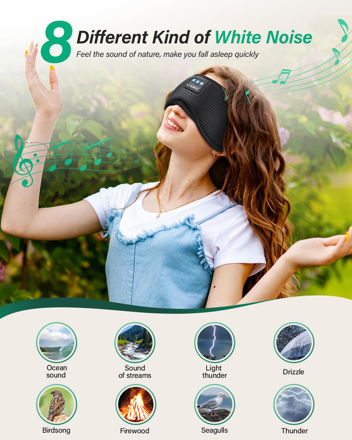 Bluetooth Sleep Mask with Headphones J456856