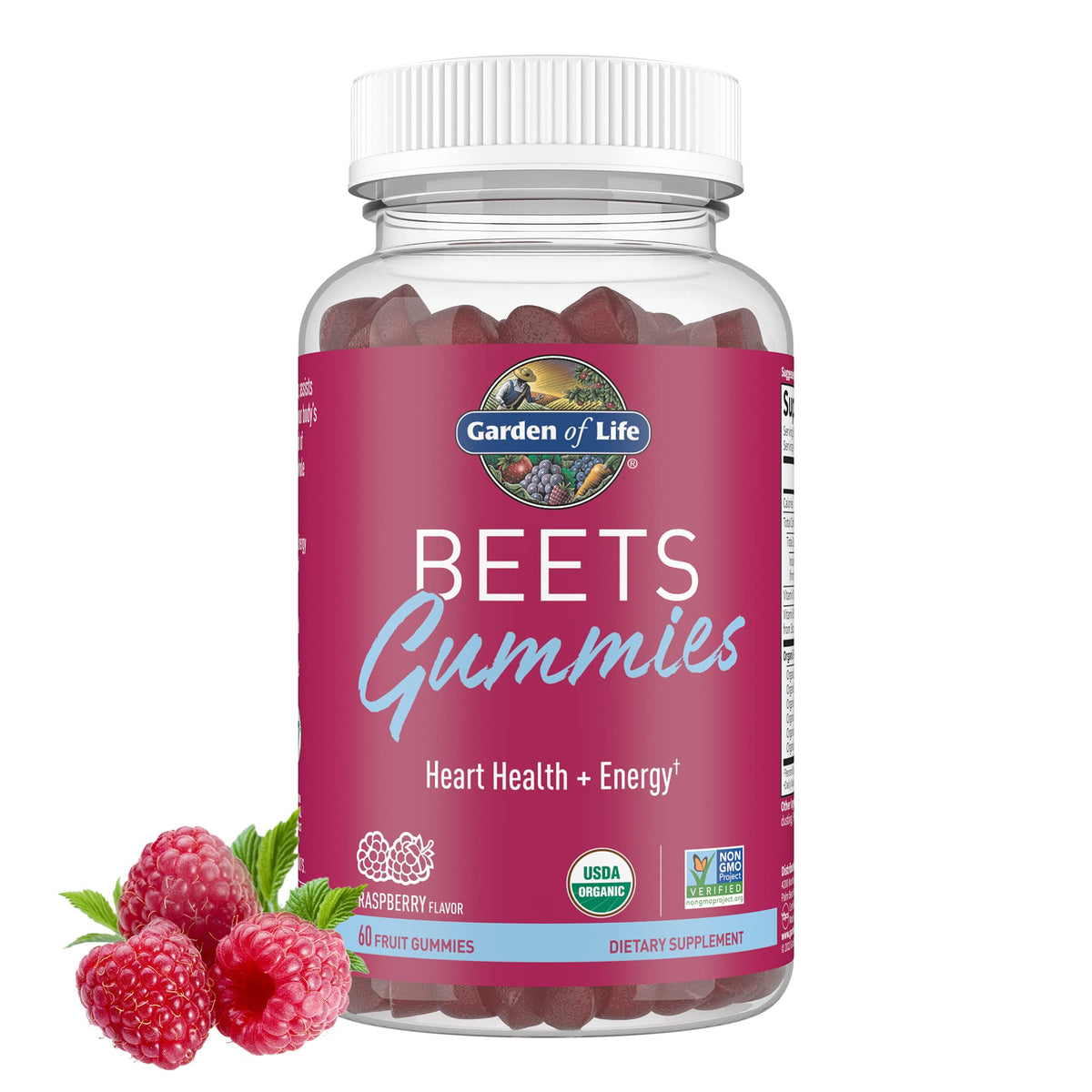 Organic Beet Gummies Raspberry Flavored 30 Servings N2541