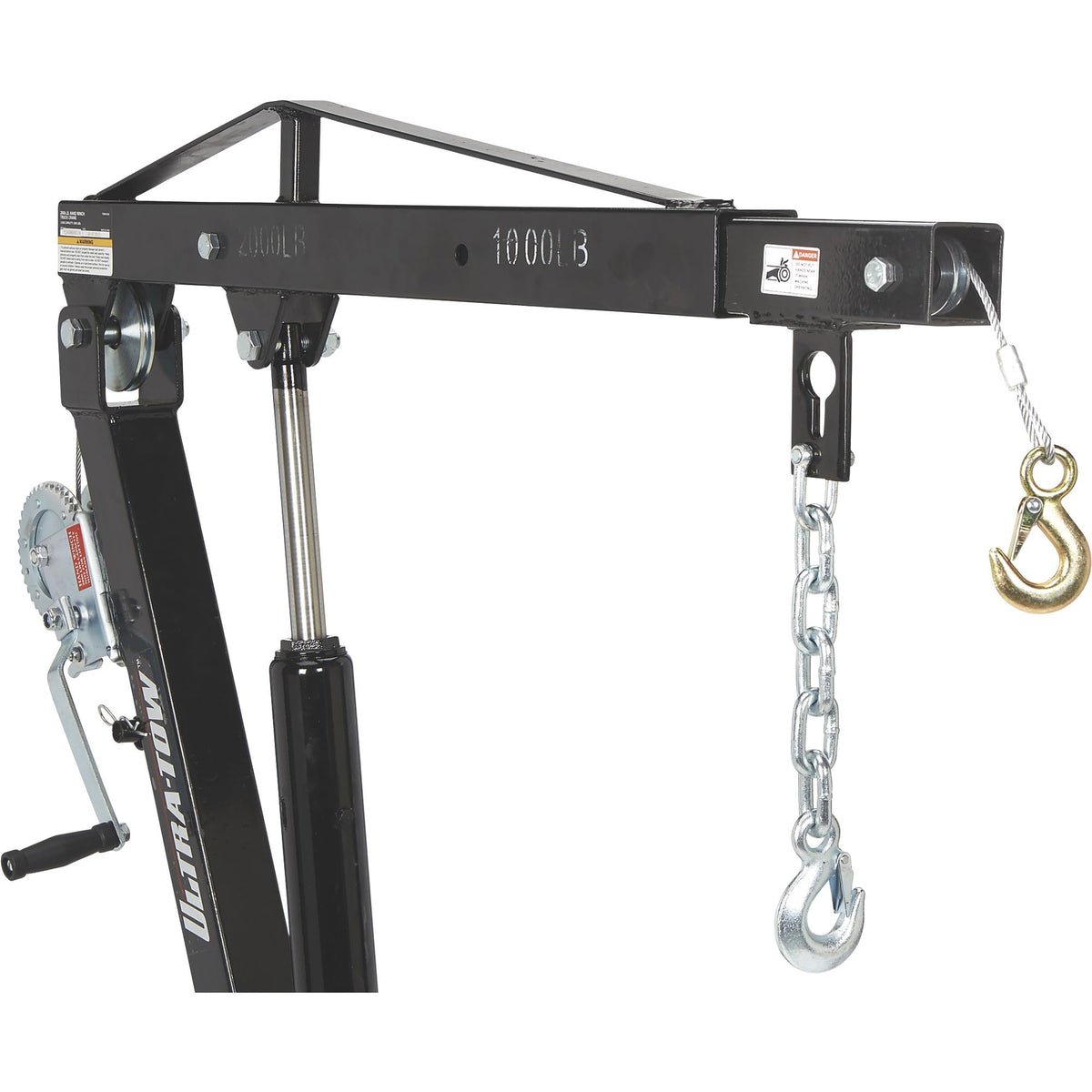 Hydraulic Pickup Truck Crane with Hand Winch 2000-Lb. Capacity N2384