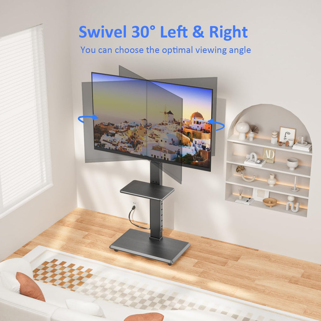Rolling TV Stand with Power Outlet for 32-75" TV D343