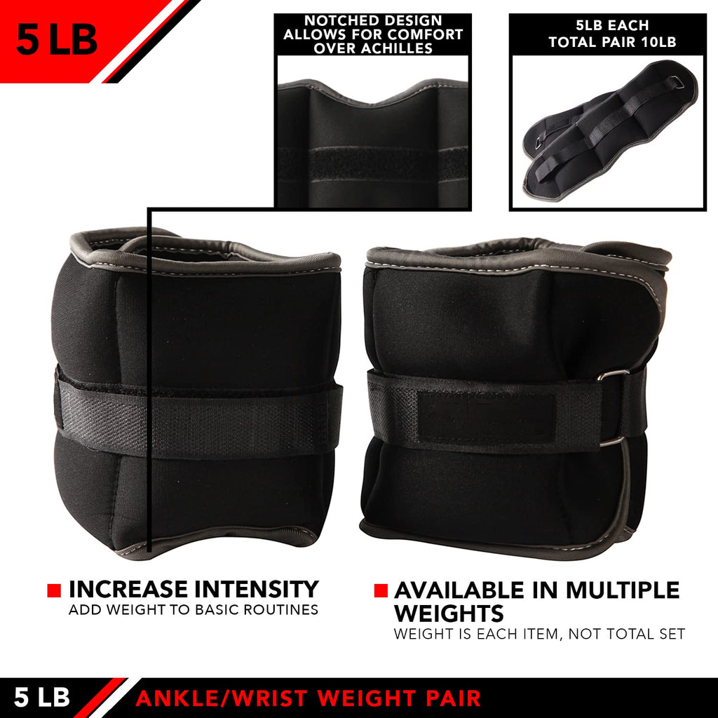 Ankle Weights Pair Set of 2 Adjustable Straps H616738