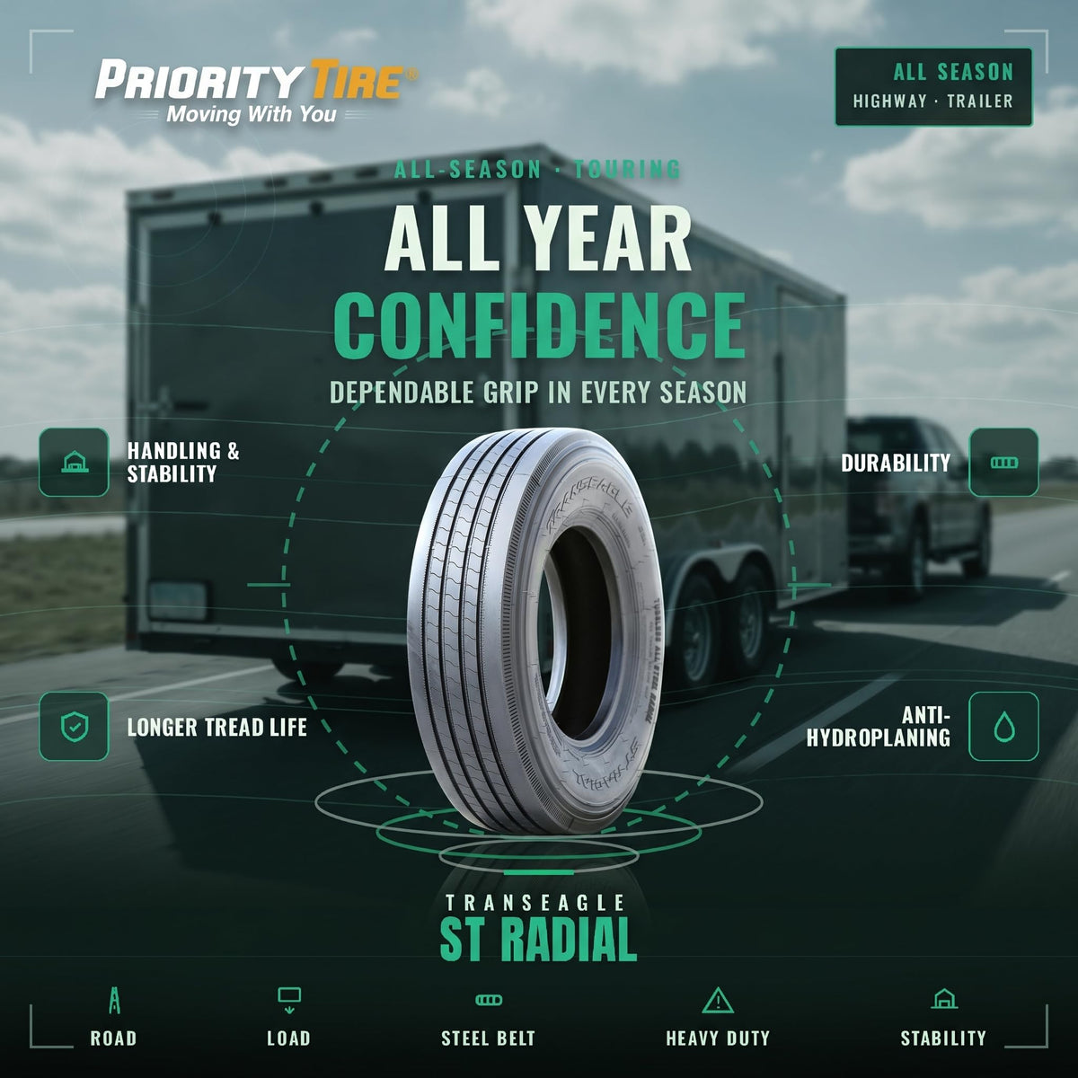 All Season 14 Ply All Steel Tire I2405