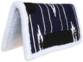 24"x24" Cotton Acrylic Fleece Padded Western Saddle Pad Navy G9582