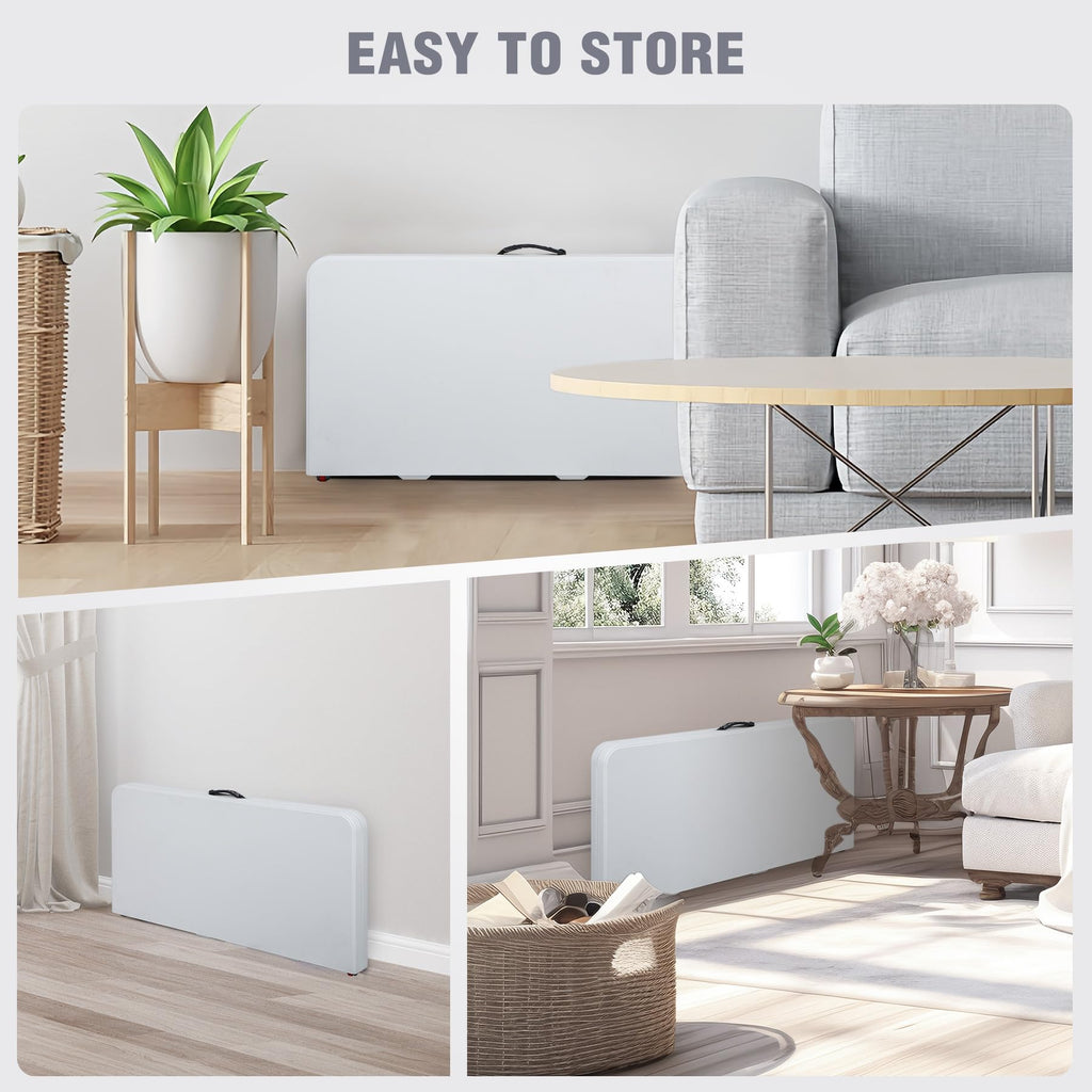 White Square Folding Card Table S3631
